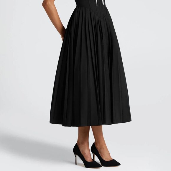 Natassia Midi Dress - Black/White - Picture 3 of 6